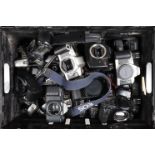 A Tray of Canon SLR Camera Bodies, including a Canon T50, T70, T80, EOS 1000F (4), EOS 650 (2),