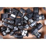 A Tray of Digital Cameras, including an Olympus Camedia E-10, E-20p, C-5060, C-700, three Nikon