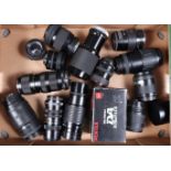 A Tray of Zoom Lenses, AF & manual focus, AF lenses untested, various mounts & focal lengths,