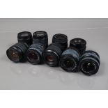 A Group of Canon and for Canon Lenses, a Canon EF 28-80mm f/3.5-5.6 II, an EF 35-70mm f/3.5-4.5,