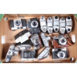 A Tray of Various 35mm Cameras, including two Kodak Retina Reflex III, a Retina Ib, a Retinette, a