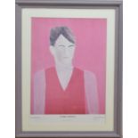 Craigie Aitchison (British 1926-2009), Portrait of Simon de Wrongel, limited edition print 2/200,