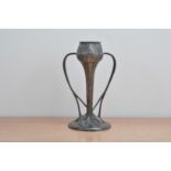 An early 20th century Tudric Pewter Art Nouveau vase, designed by Archibald Knox for Liberty &