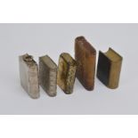 Four Victorian and later novelty book vesta cases, comprising, two metal examples one for 'The