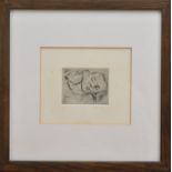 Richard Cook (British b. 1947), limited edition etching of a sleeping man, no. 1/25, signed bottom