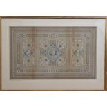 Attributed to James Carruthers Brough (British 19th/20th century), A handdrawn Roman style mosaic,