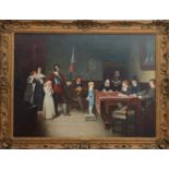 Frank Albert Philips (British c.1831-1905), A Cromwellian Scene, oil on canvas, signed and dated