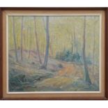 Swedish 20th century school, a wooden landscape, oil on canvas, signed indistinctly and dated '63 to