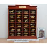 The Angler's showcase by Paul Folkes, created for the Danbury Mint, comprising 24 resin fish figures