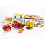 Dinky Toys, 571 Coles Mobile Crane, 961 Blaw Knox Bulldozer, 965 Euclid Rear Dump Truck, 471