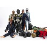 Vintage Action Man, including ROM The Space Knight, Captain Zargon, three other dressed figures