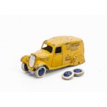 A Pre-War Dinky Toys 28w 'Osram Lamps' Delivery Van, type 2, yellow body, 'Osram Lamps' in gold,