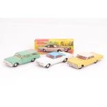 Hong Kong Dinky Toys 57/004 Oldsmobile Dynamic 88, white body, blue roof, red interior, cast hubs,