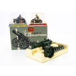 Britains Military Diecast, 9740 18" Heavy Howitzer with shell case and six shells, 9681 German