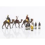 Britains Middle-Eastern troops comprising Arabs on camels (2) and horses (6), marching Arabs (4),