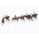 Britains loose set 81 The 17th Lancers (Active Service Order) 1903 version, 2 troopers with small