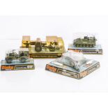 Military Dinky Toys In Bubble Packs, 612 Commando Jeep, 691 Striker Anti-Tank Vehicle, 609 U.S 105mm