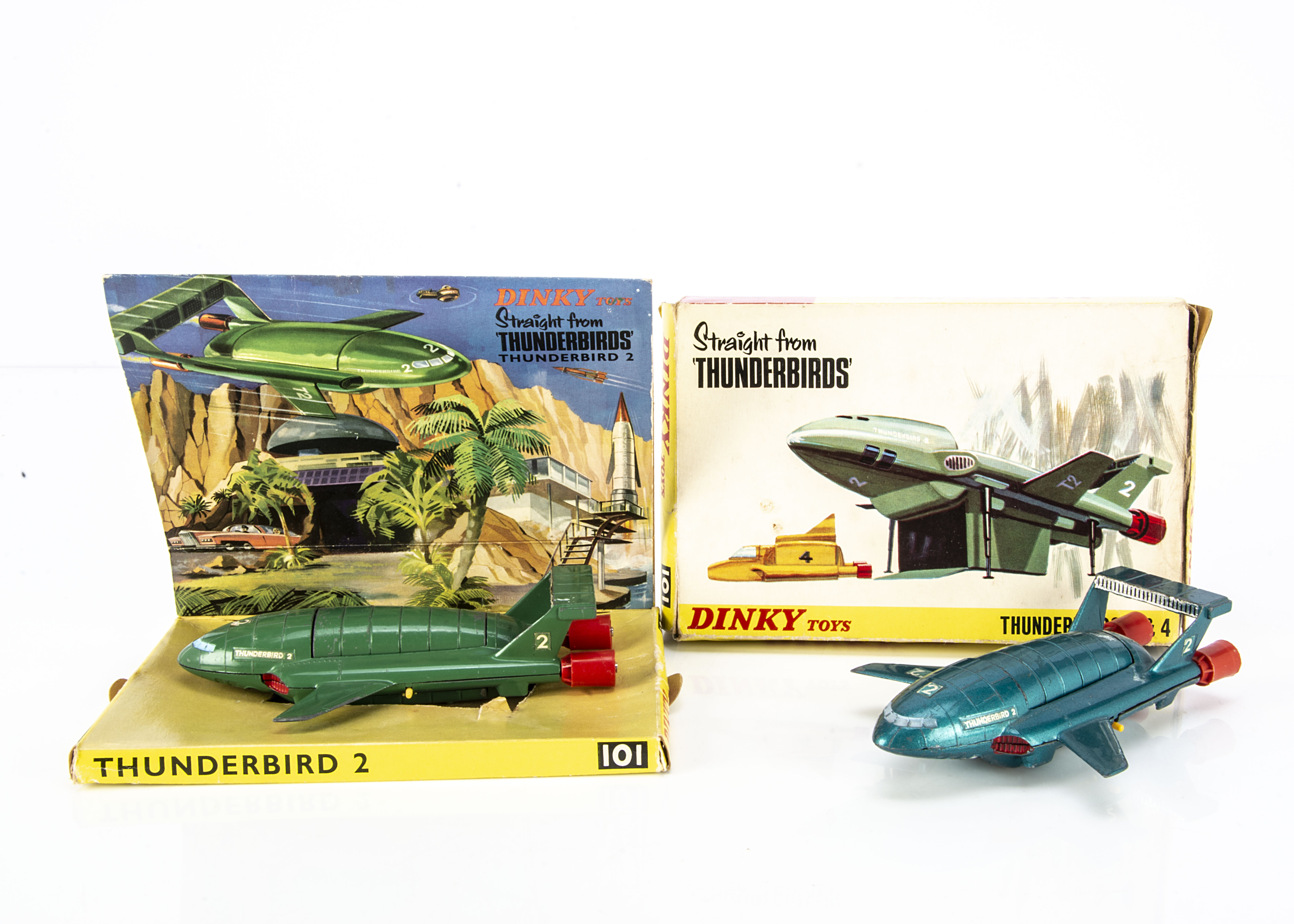 Dinky Toys 101 – Thunderbird 2 Et Thunderbird 4, Métal, UK