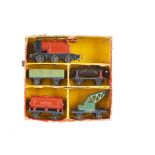 A Pre-War Hornby Series (Dinky Toys) 21 Modelled Miniatures Train Set, comprising 21a Loco, red/