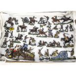 Swedish 45mm scale semi-round figures depicting a battle between Sweden and the Ottoman Empire,