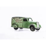 A Pre-War Dinky Toys 28m 'Wakefield's Castrol' Delivery Van, type 3, green body, 'Wakefield