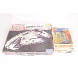 MPC Ertl Star Wars ROTJ Millennium Falcon Kit, with Comet Miniatures 1:8 Doctor Who Mk1 Television
