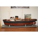 A large working model of sea-going Tug 'Titan' Tynemouth, built and finished in the late 1980s to