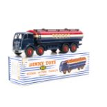 A Dinky Toys 942 Foden 14-Ton 'Regent' Tanker, 2nd type dark blue cab and chassis, red/white/blue