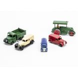 Post-War Dinky Toy Commercial Vehicles, 29b Streamlined Bus, two-tone blue, open rear window, smooth