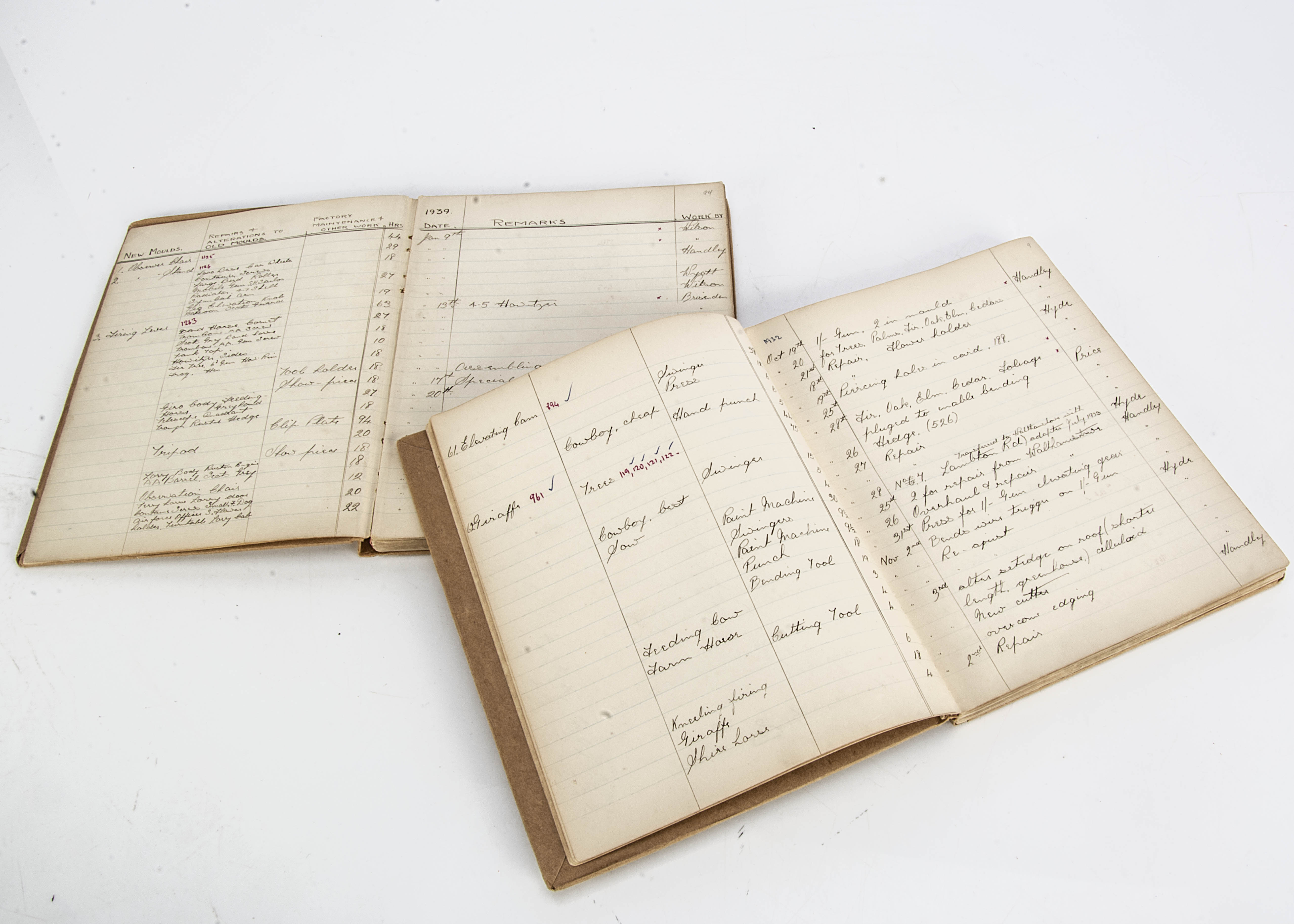 The Smallwood Notebooks Britains Factory records, previously sold at Christie's 'The Arnold Rolak - Image 2 of 2