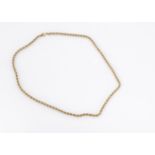 A 9ct gold rope twist necklace, with barrel snap clasp, 46 cm max, 4.8g