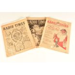 Radio Times Christmas Magazines 1940s, ten copies of Christmas Radio Times covering the Second World