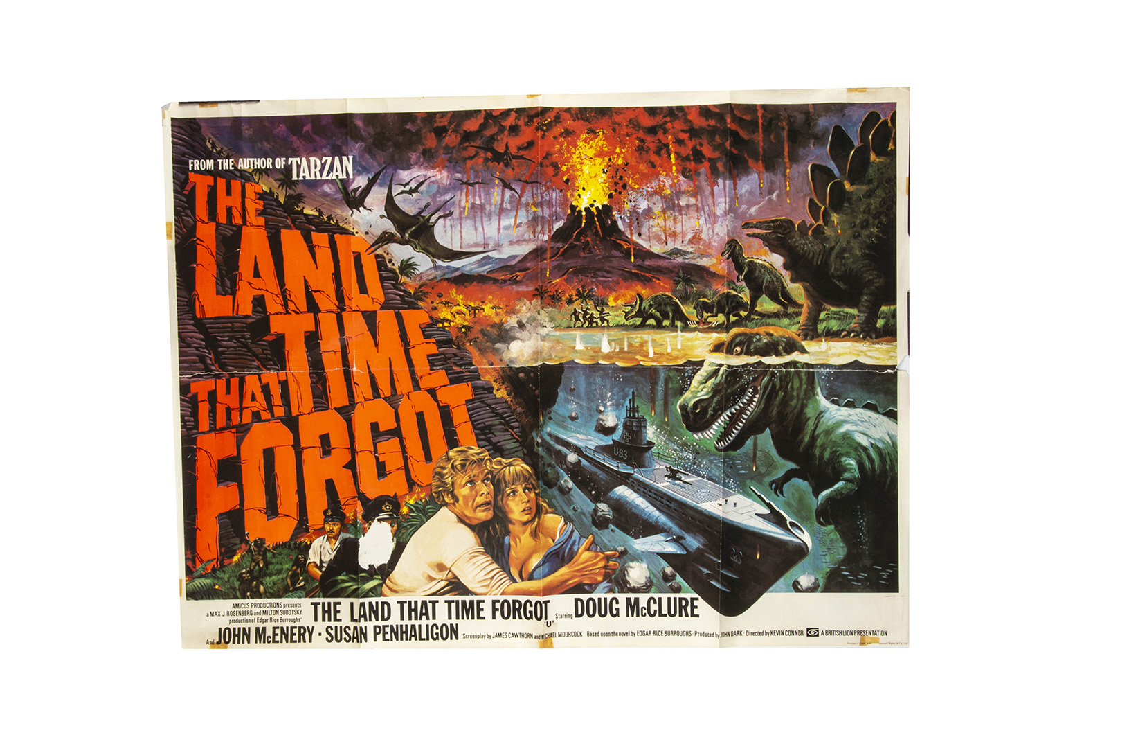 The Land That Time Forgot Quad Poster, The Land That Time Forgot (1974) UK Quad cinema poster,