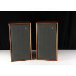 Goodman Speakers, a pair of Goodmans Minister Teak Bookcase speakers (48cm x 26cm x 25cm) good