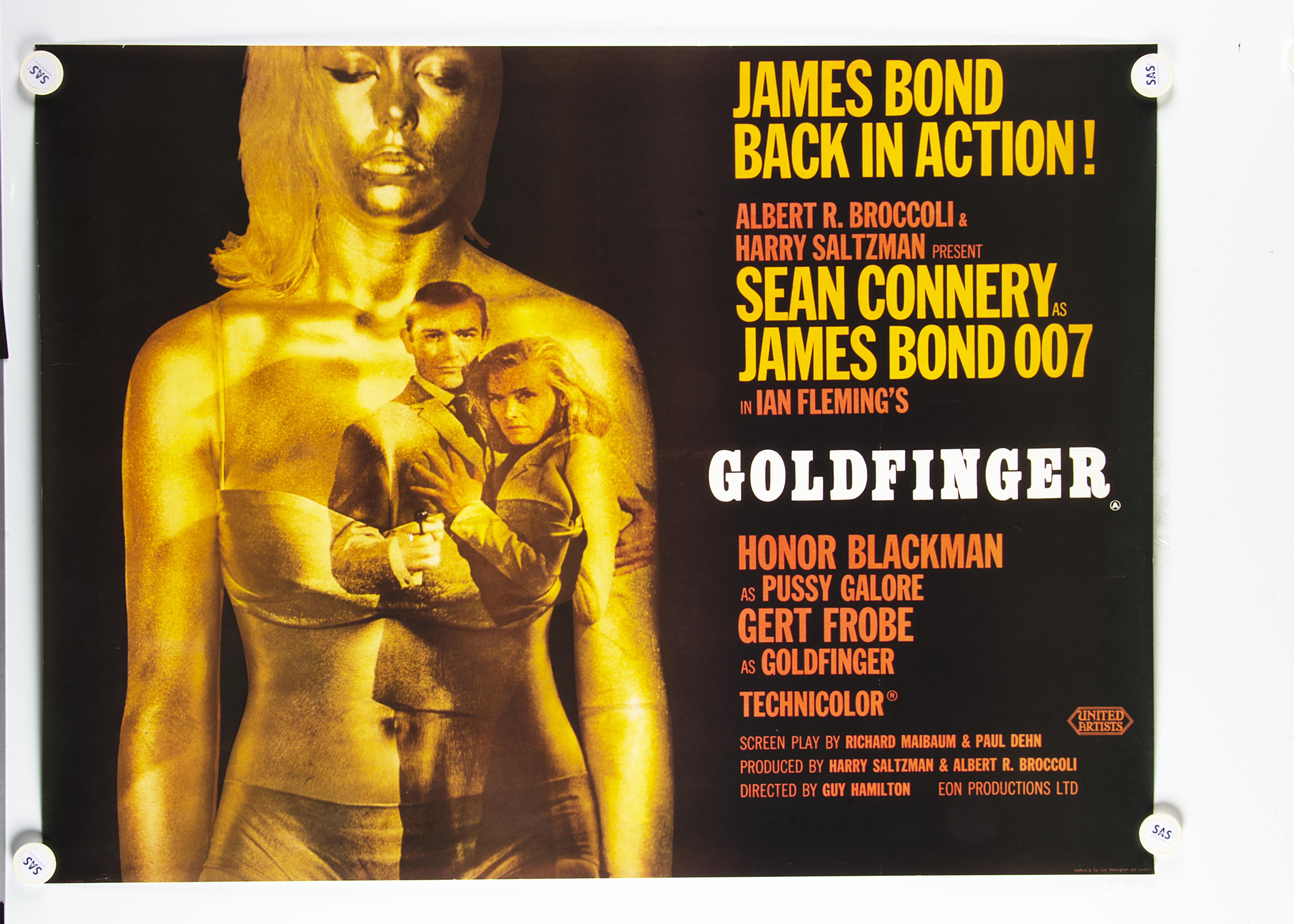 Goldfinger UK commercial poster, Goldfinger (1964) UK commercial poster, this a reproduction of