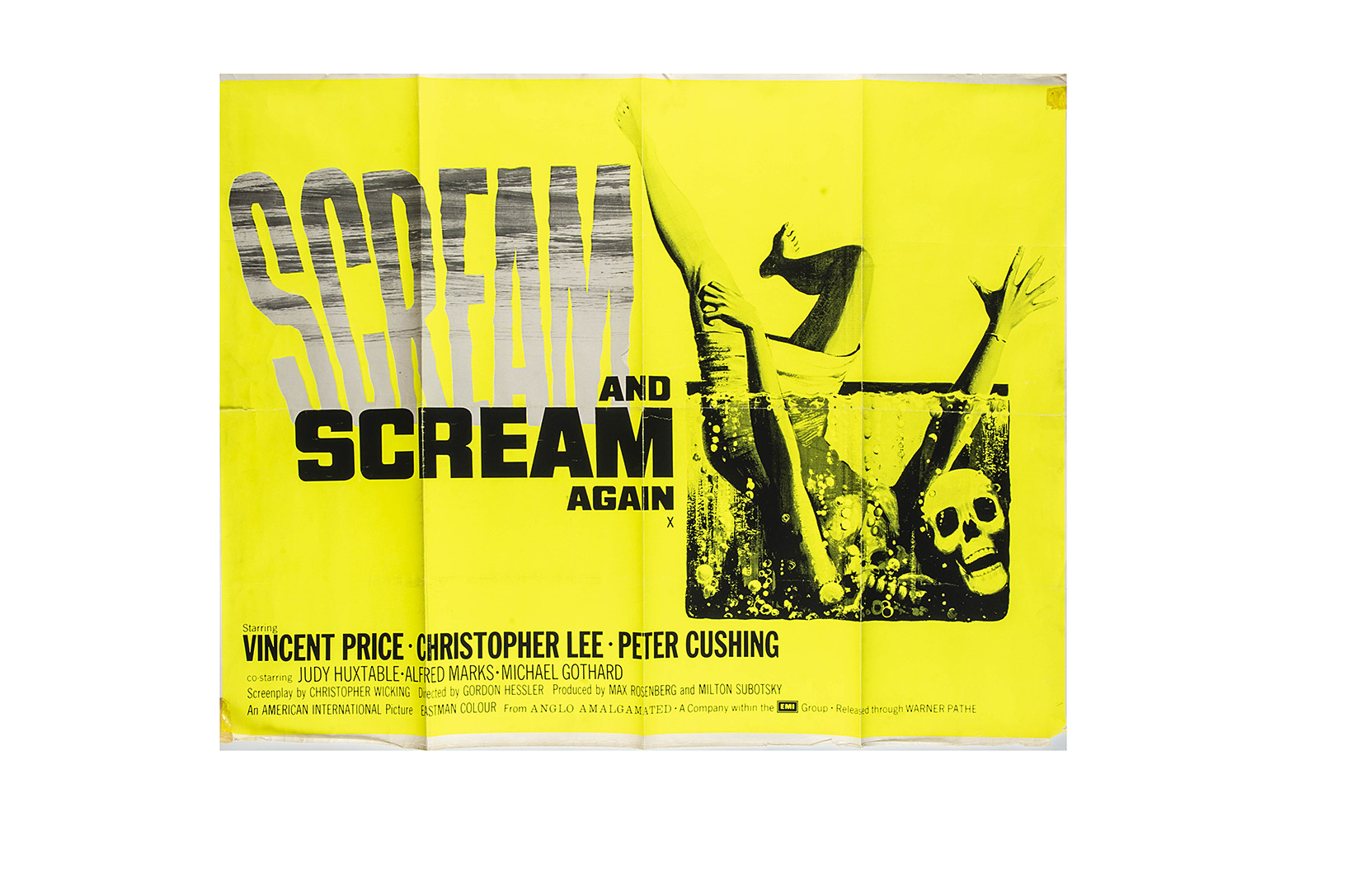 UK Quad cinema posters, three UK Quad Posters comprising Scream and Scream Again (1970) with