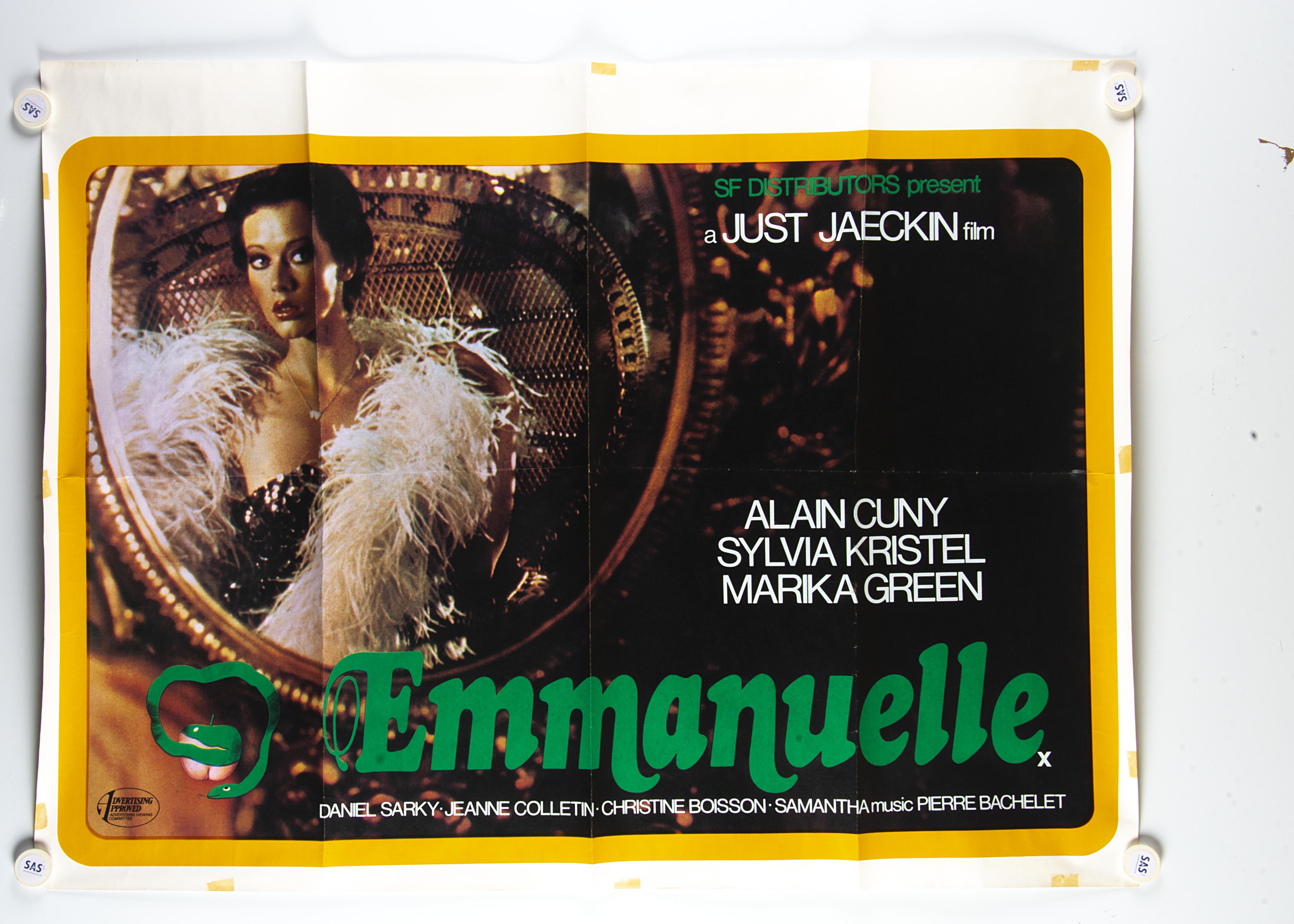 Emmanuelle Quad Poster, Emmanuelle (1974) UK Quad cinema poster, this the debut in the Emmanuelle