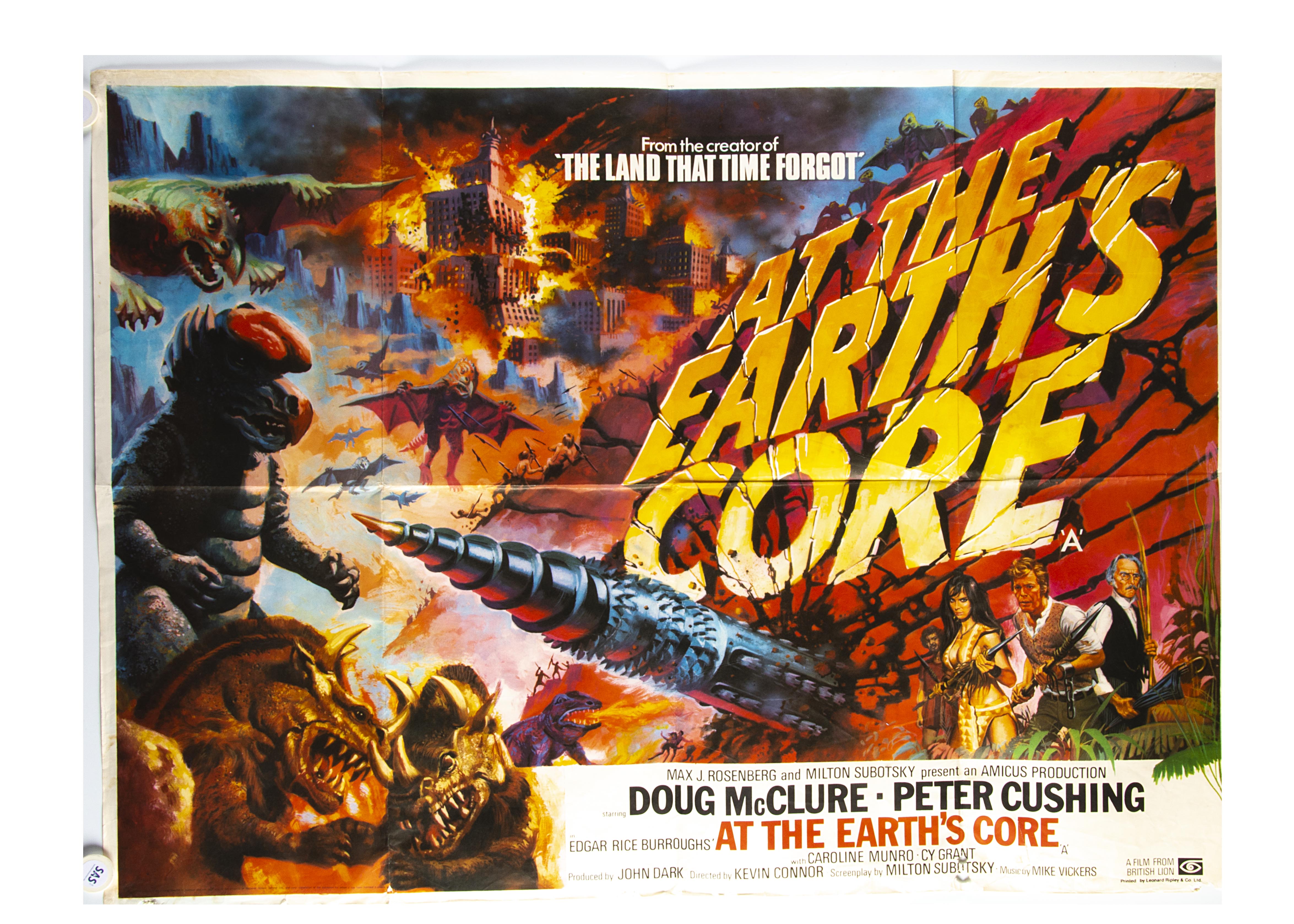 At The Earth’s Core UK Quad Poster, At The Earth’s Core (1976) UK Quad cinema poster, with Chantrell