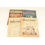 Radio Times Magazines 1920s / 1930s, eighteen magazines comprising nine copies from each decade ,