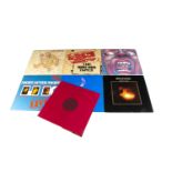 King Crimson and Related LPs, seven UK release albums by King Crimson and related comprising In