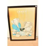 Babar The Elephant Poster, Babar En Famille - original framed and glazed Laurent de Brunhoff