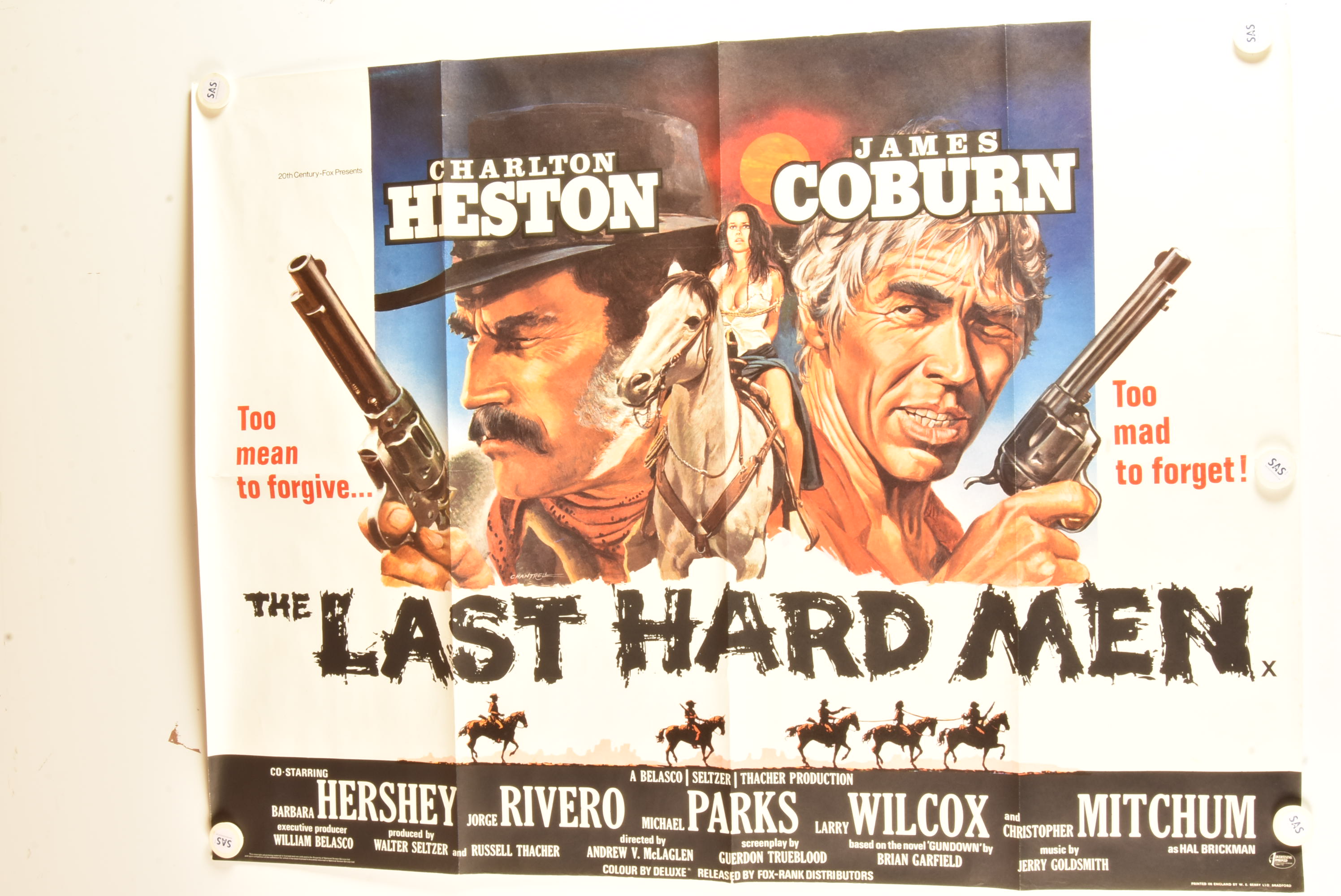 UK Quad cinema posters, four UK Quad Posters comprising The Last Of The Hard Men (1976) with - Image 2 of 2