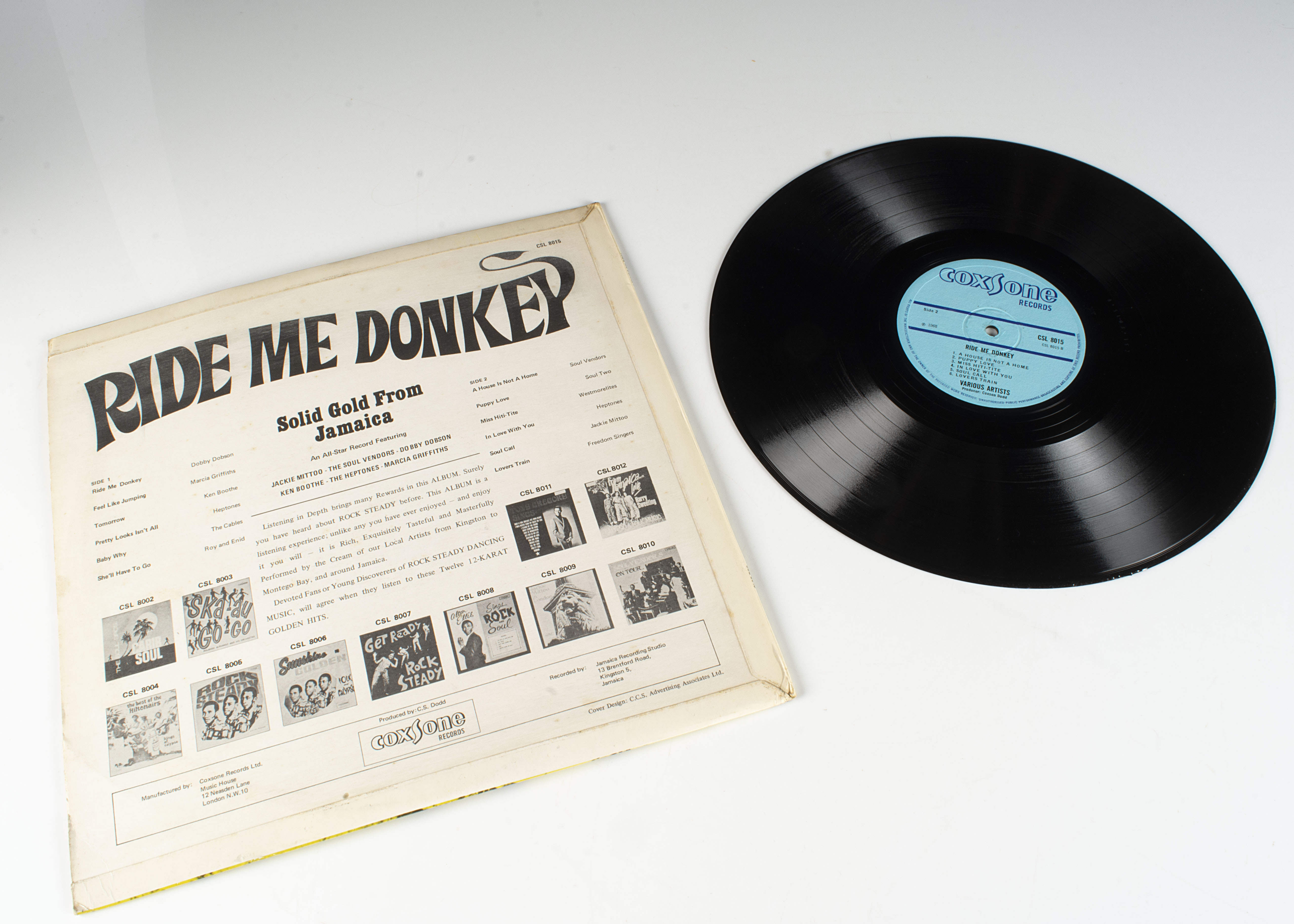 Reggae / Ska LP, Various Artists - Ride Me Donkey LP - Original UK Release 1969 on Coxsone (CSL - Bild 2 aus 2