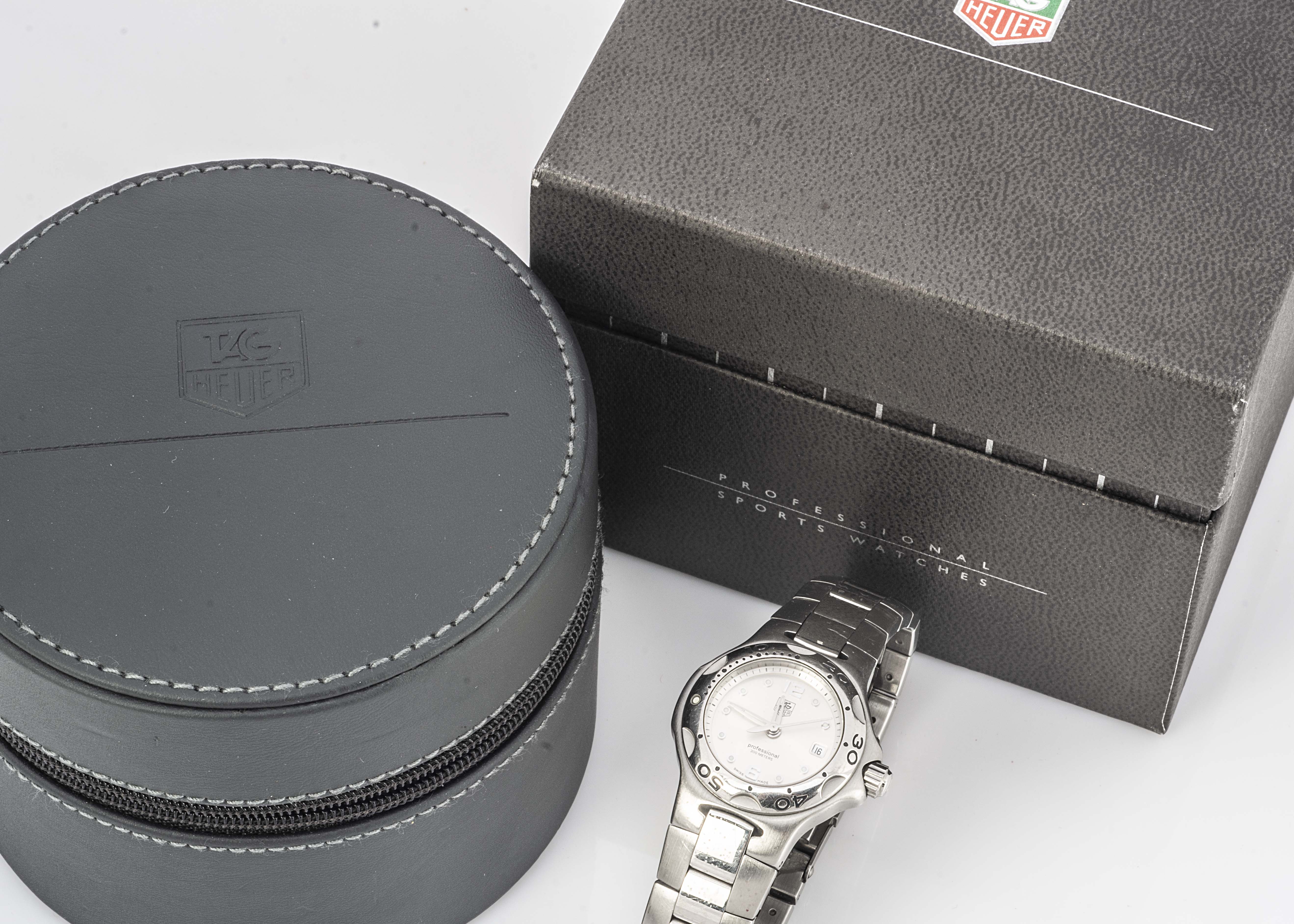 A modern Tag Heuer Kirium quartz stainless steel lady's wristwatch, 29mm, ref. WL131E, silvered dial