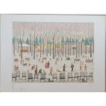 Fanch Ledan (b. 1949), a limited edition print of people ice skating, numbered 79/200, frame AF,