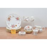 A Royal Crown Derby bone china 'Derby Posie' part dinner and tea service, floral pattern with gilt