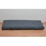 A ream of Harris tweed, grey/blue ground, with labels, approx. 845 cm x 73cm