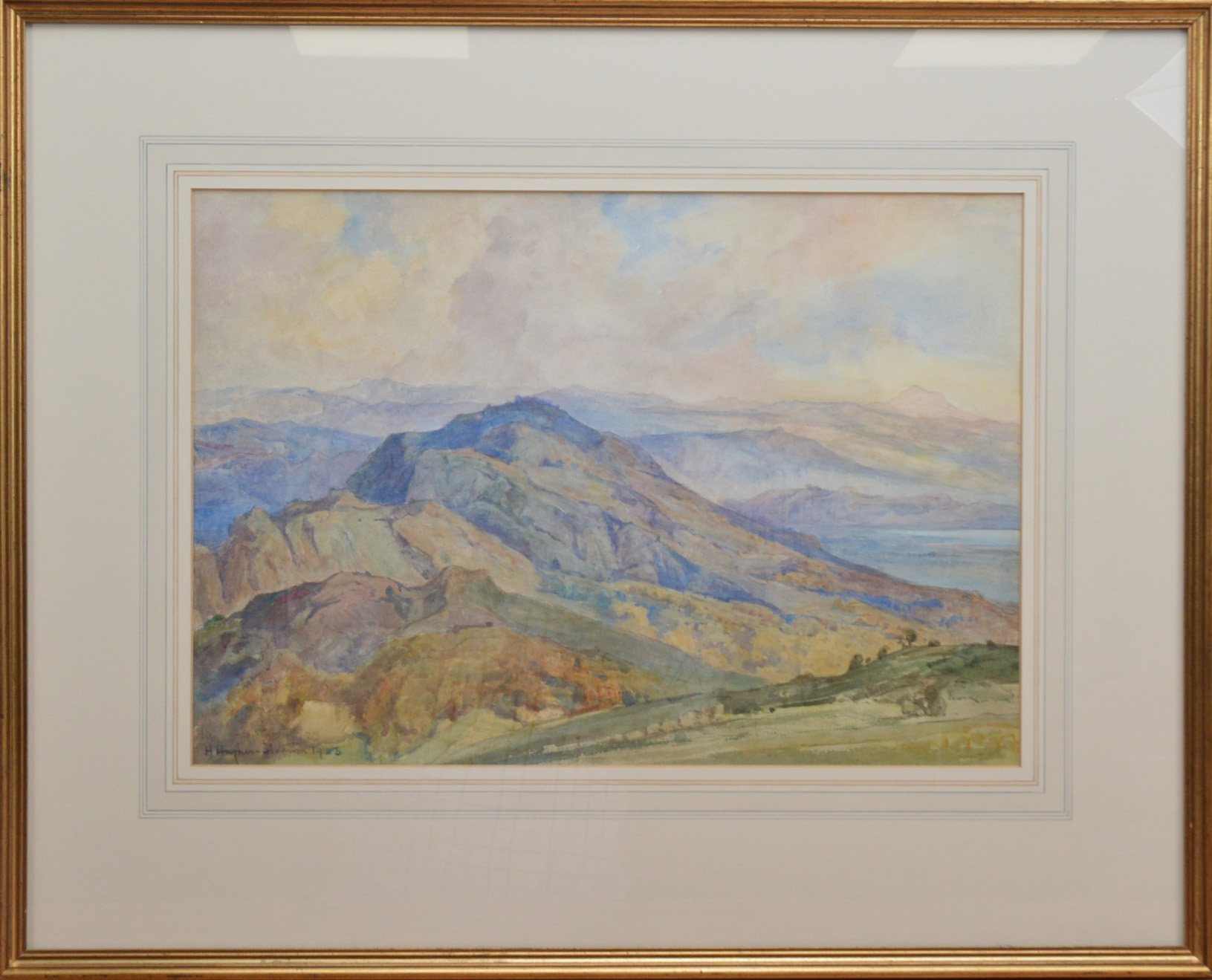 Sir Herbert Hughes-Stanton R.A. R.W.S. (British 1870-1937), The Lakes, watercolour, signed and dated