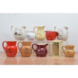 A collection of ten whiskey ceramic branded water jugs, including Haig, the MaCallen, Old Parr, etc,