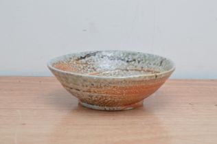 Lisa Hammond (British b. 1956), for Maze Hill Pottery, a stoneware soda-glazed bowl, orange and
